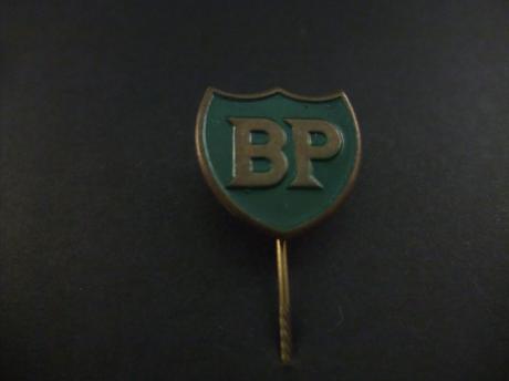BP (British Petroleum) oliemaatschappij logo koperkleurige rand